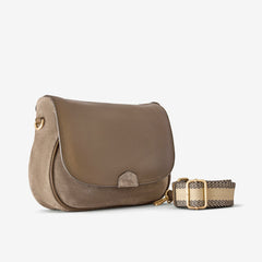 Utility Saddle Olive Suede