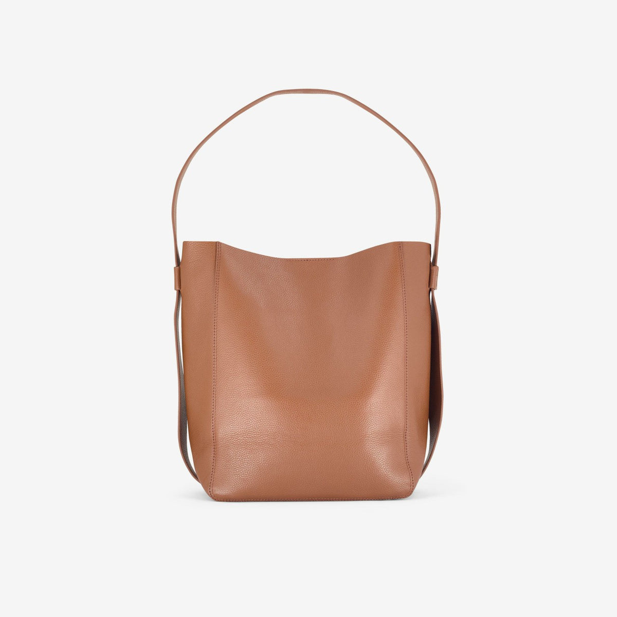 Bucket Tote Tan Leather