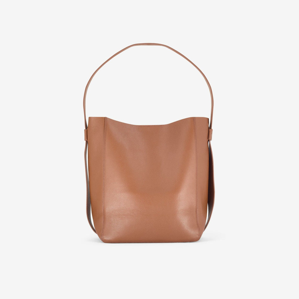 Bucket Tote Tan Leather