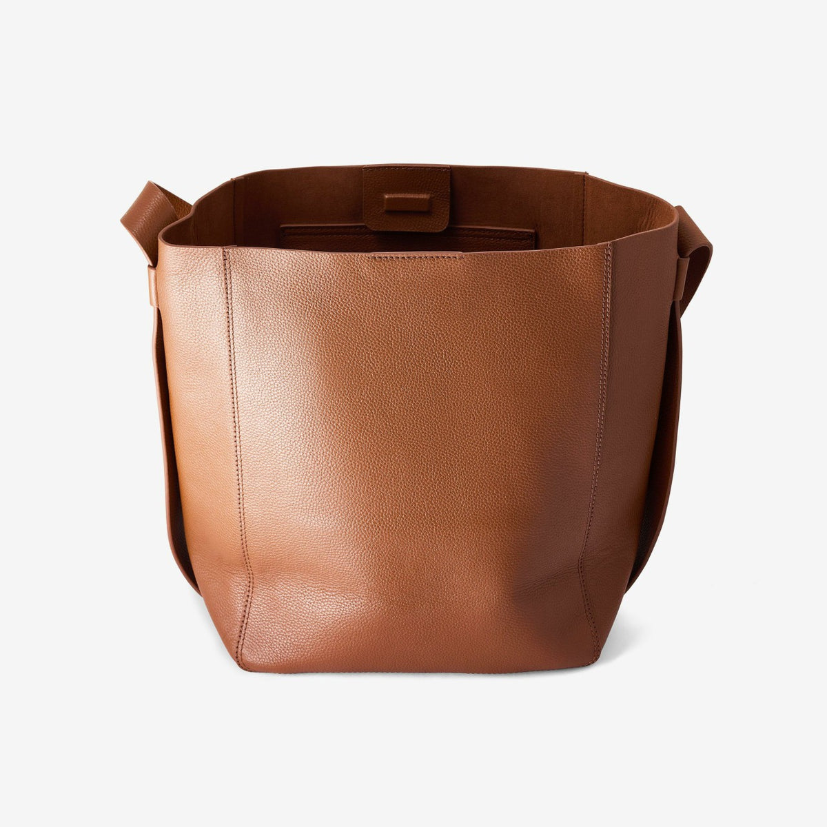 Bucket Tote Tan Leather