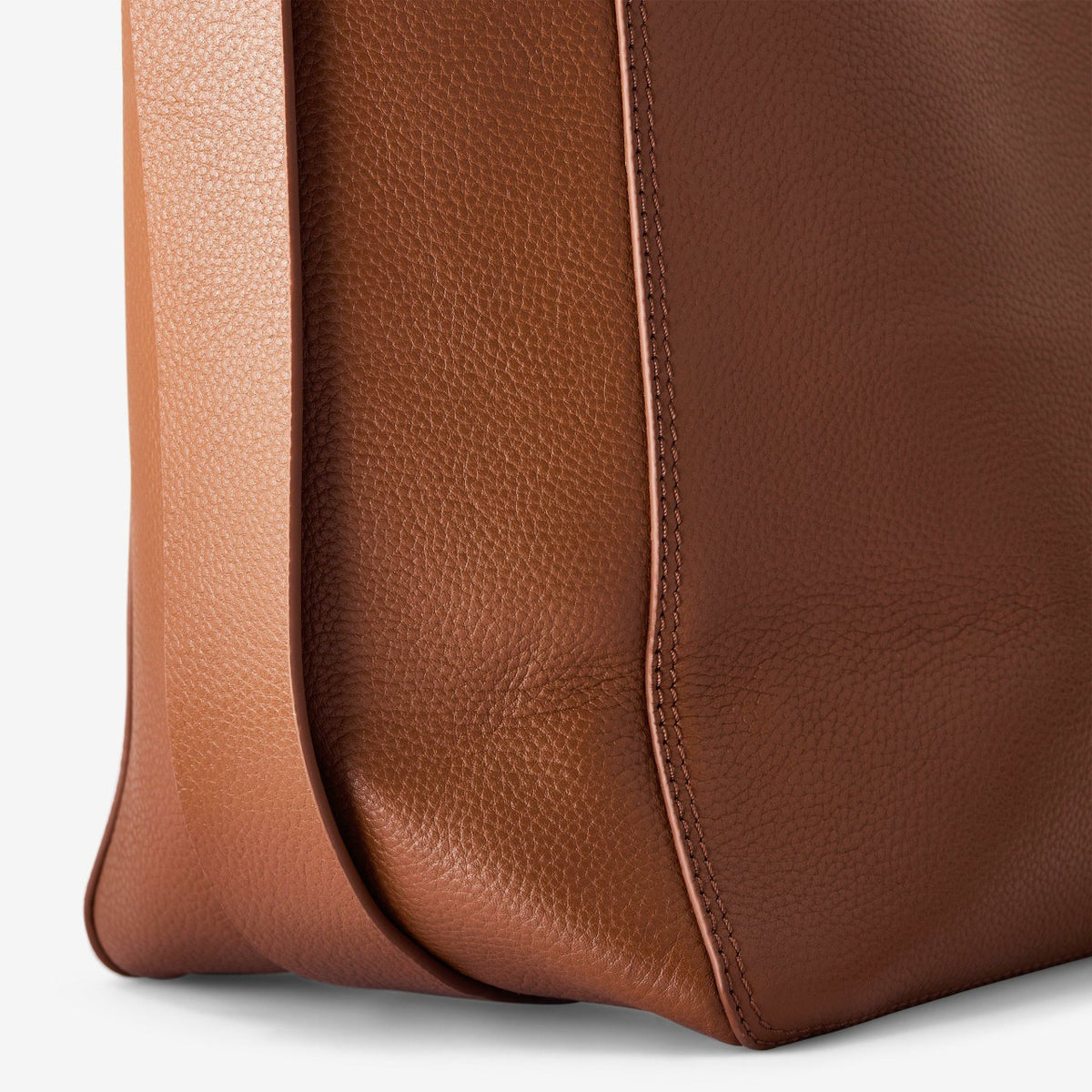 Bucket Tote Tan Leather
