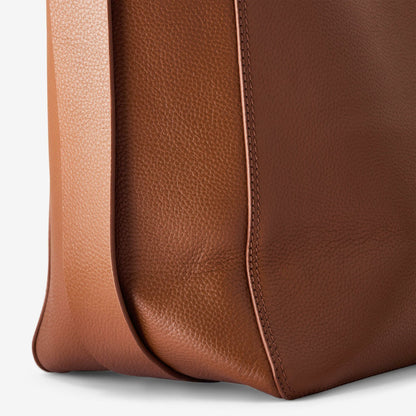 Bucket Tote Tan Leather