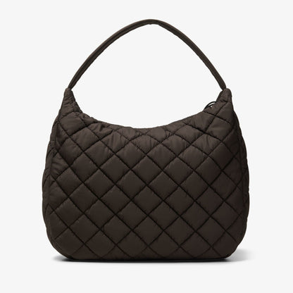 Quilted Tote Dark Brown