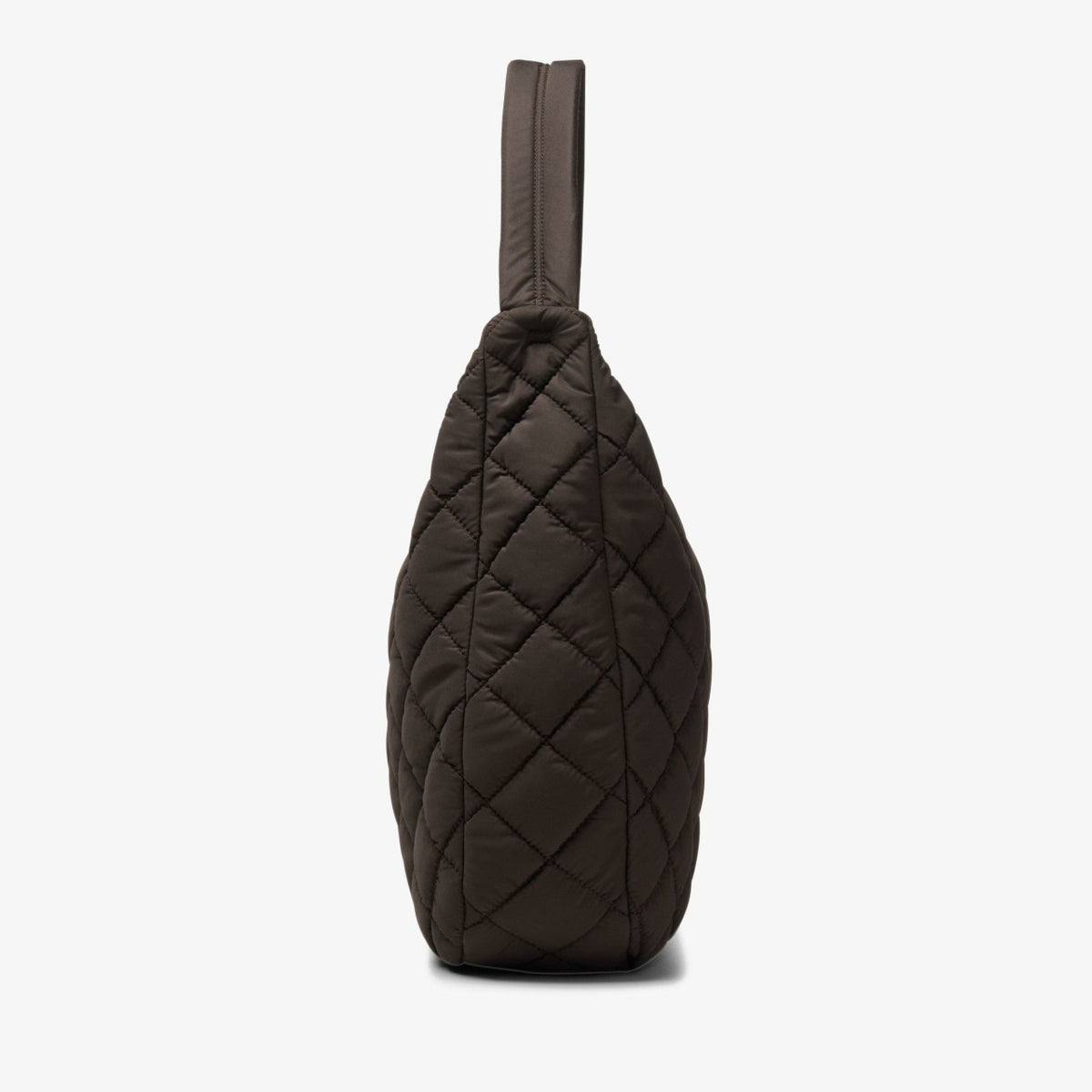 Quilted Tote Dark Brown
