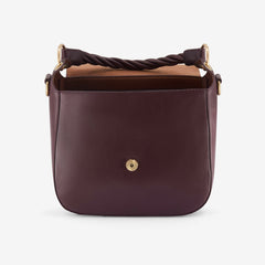 Twist Midi Burgundy Leather