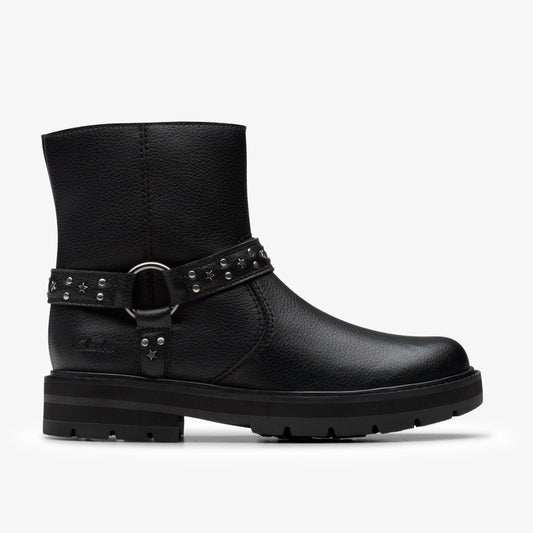 Prague Shine Kid Black Leather