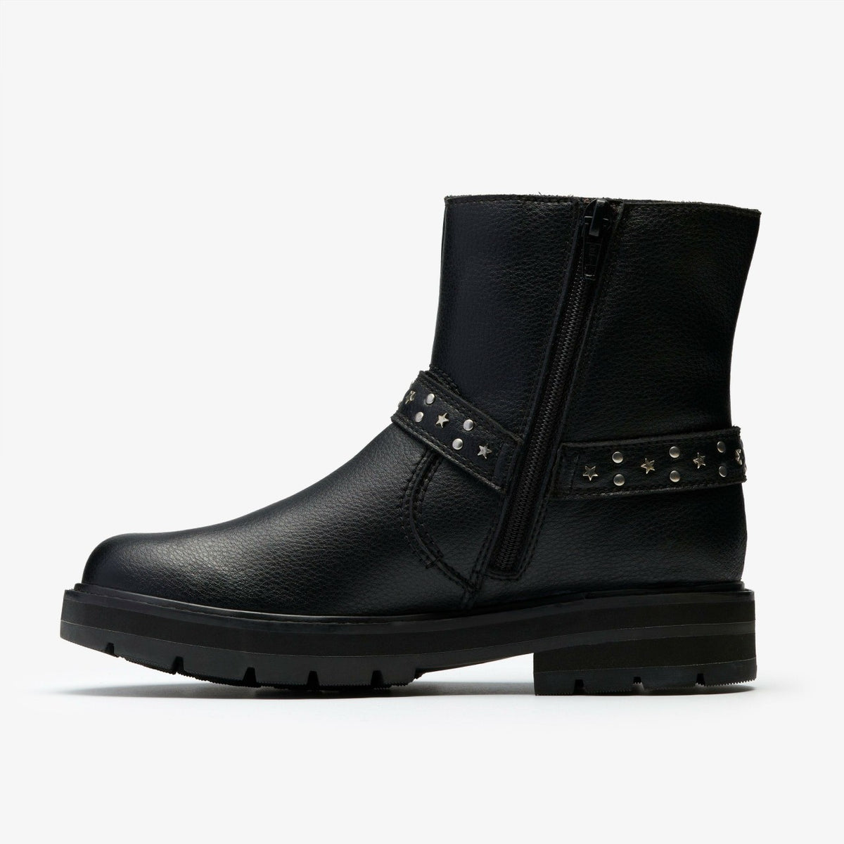 Prague Shine Kid Black Leather