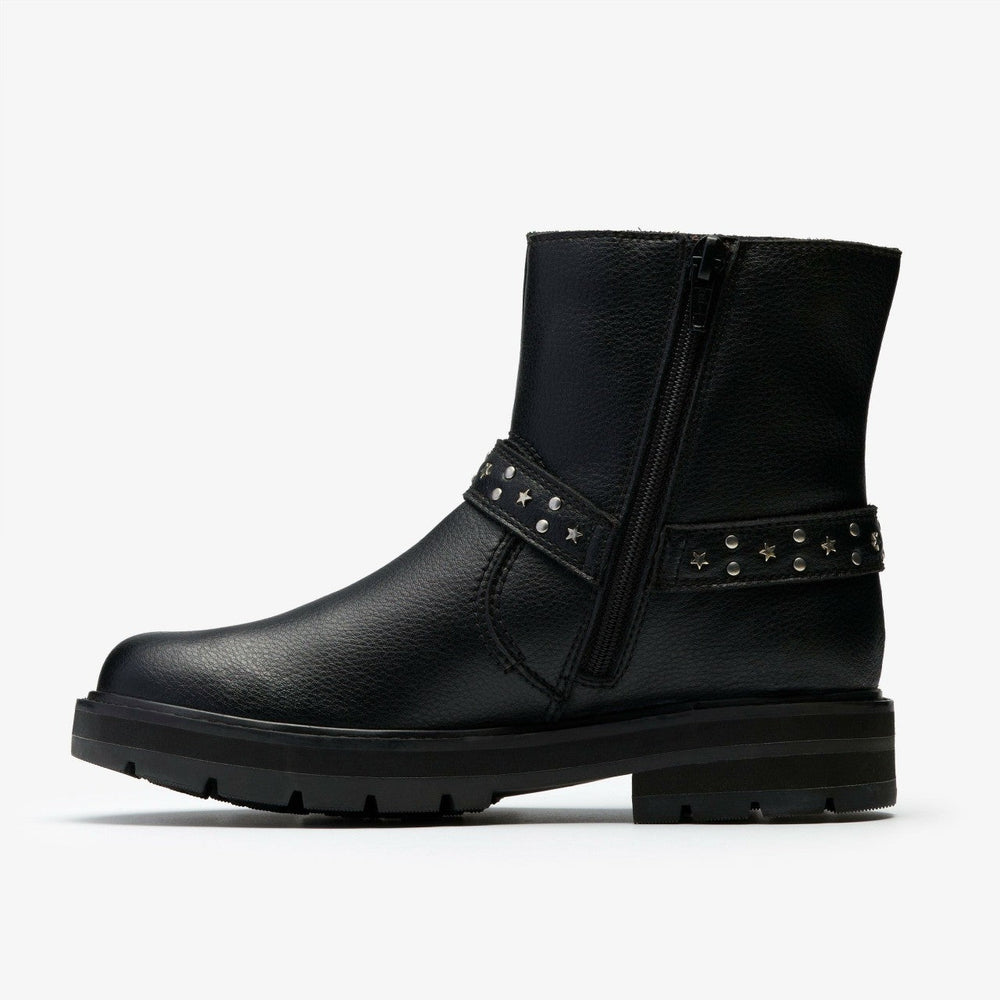 Prague Shine Kid Black Leather