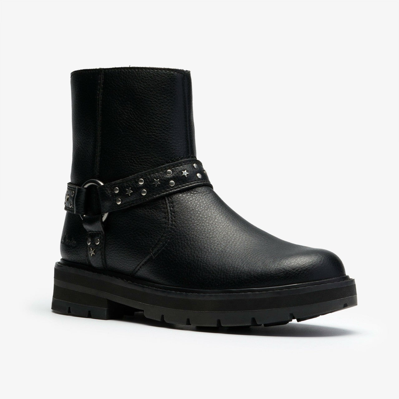 Prague Shine Kid Black Leather