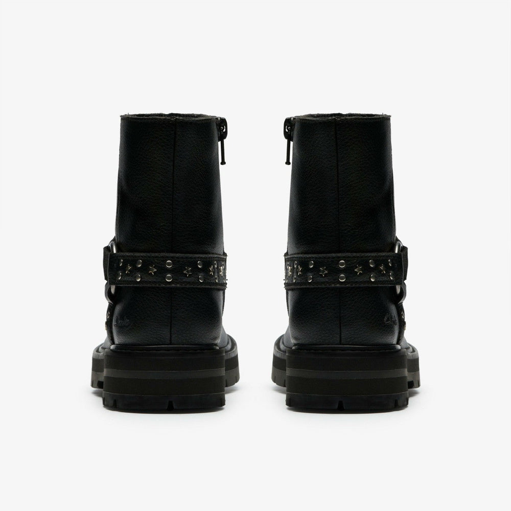 Prague Shine Kid Black Leather
