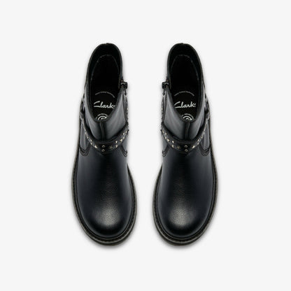Prague Shine Kid Black Leather