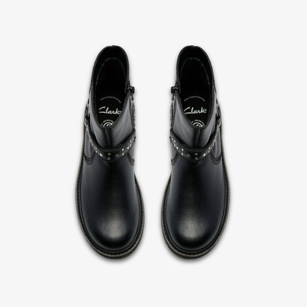 Prague Shine Kid Black Leather