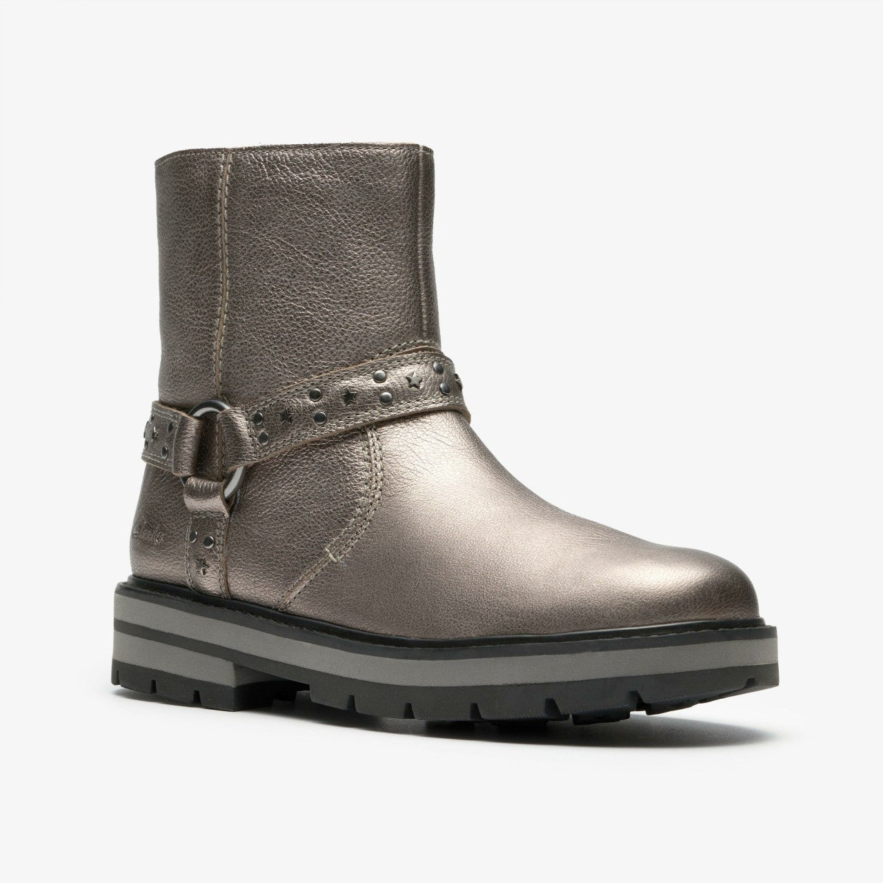 Prague Shine Kid Pewter Metallic