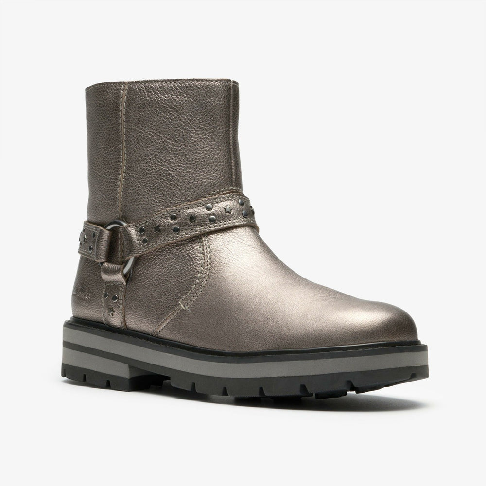 Prague Shine Kid Pewter Metallic