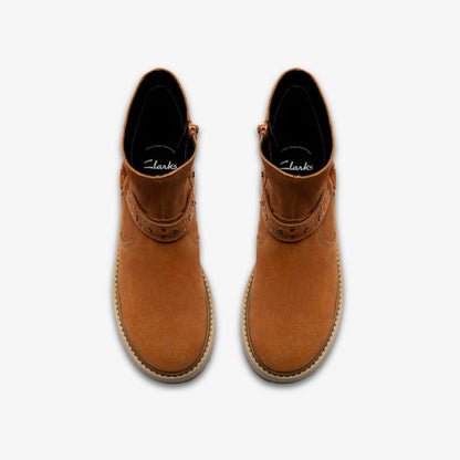 Prague Shine Kid Tan Suede