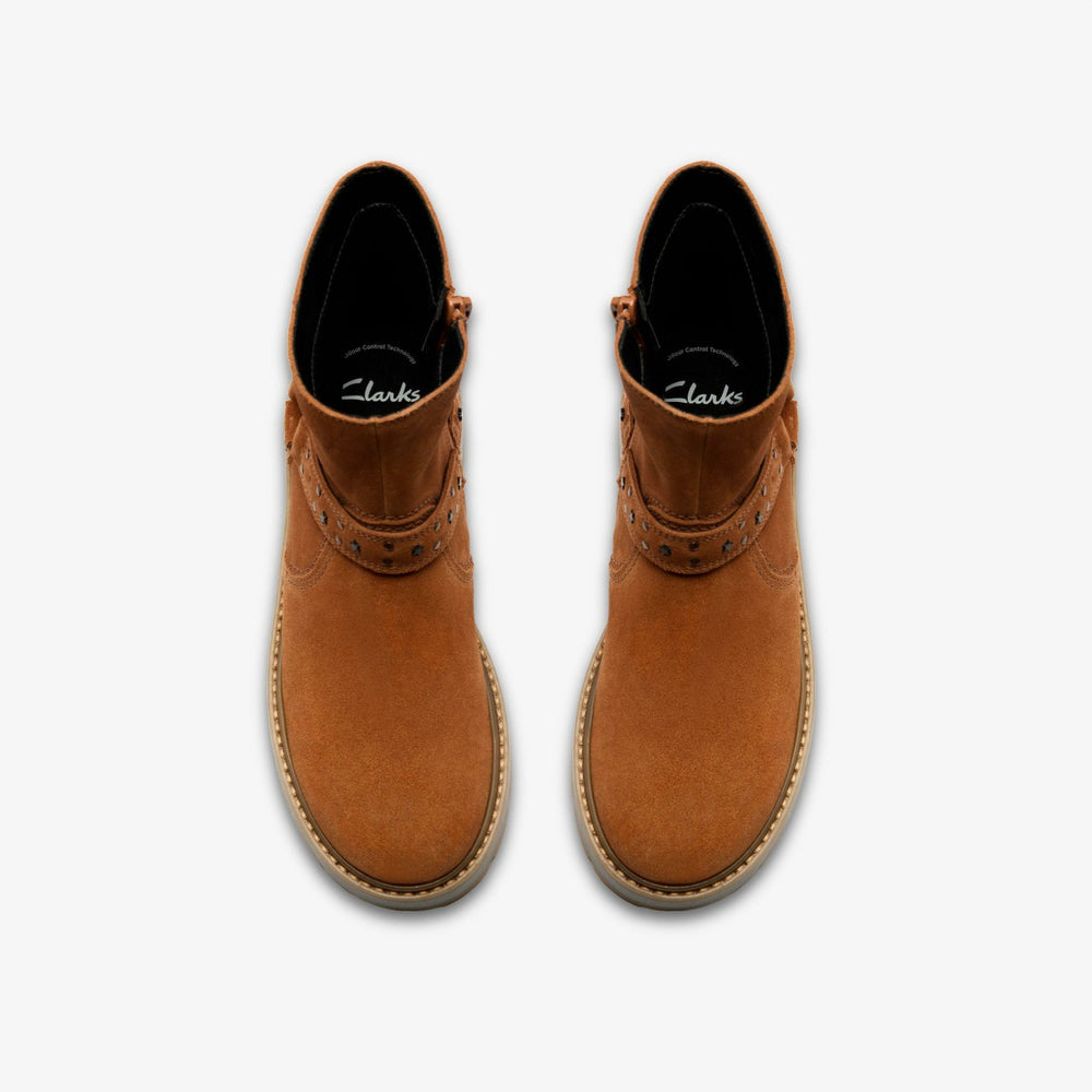 Prague Shine Kid Tan Suede