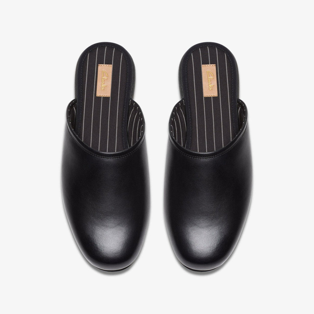 Harston Mule Black Leather