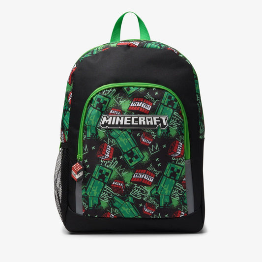 Minecraft Large Backpack Black/Green