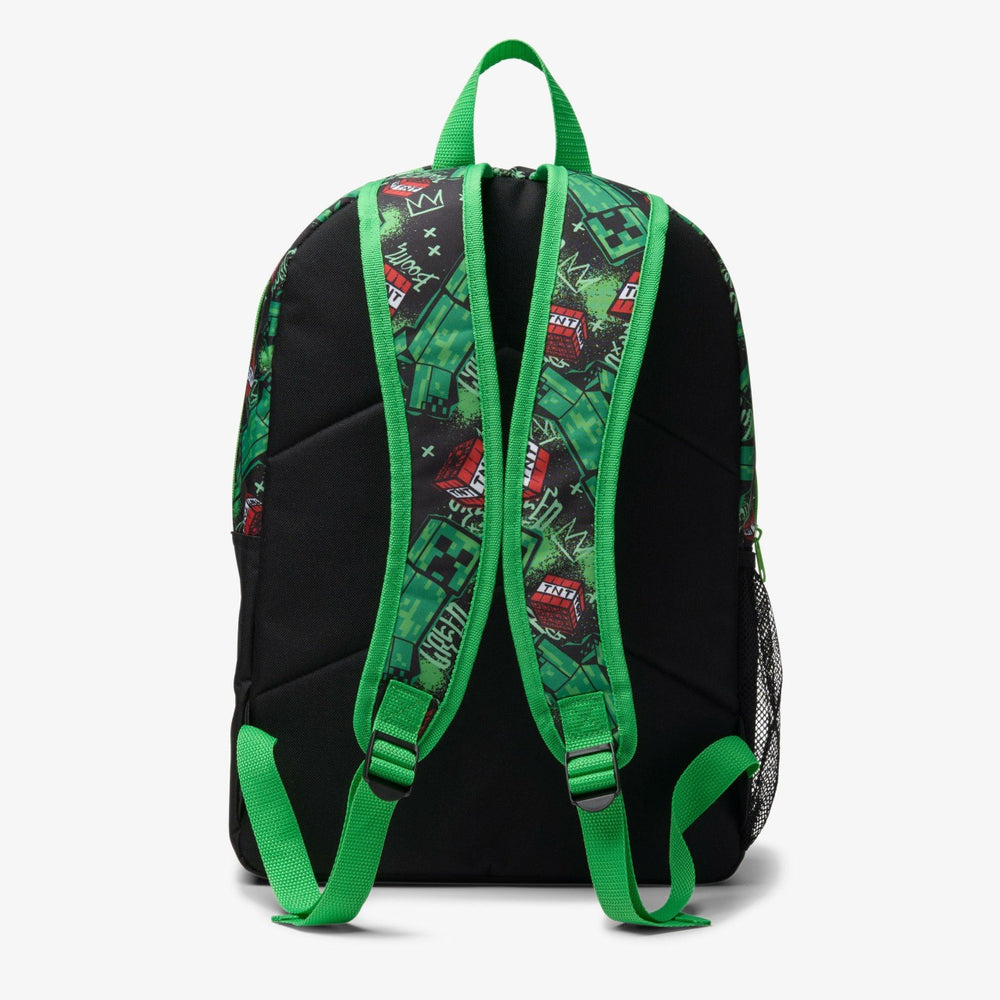 Minecraft Large Backpack Black/Green