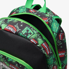 Minecraft Large Backpack Black/Green