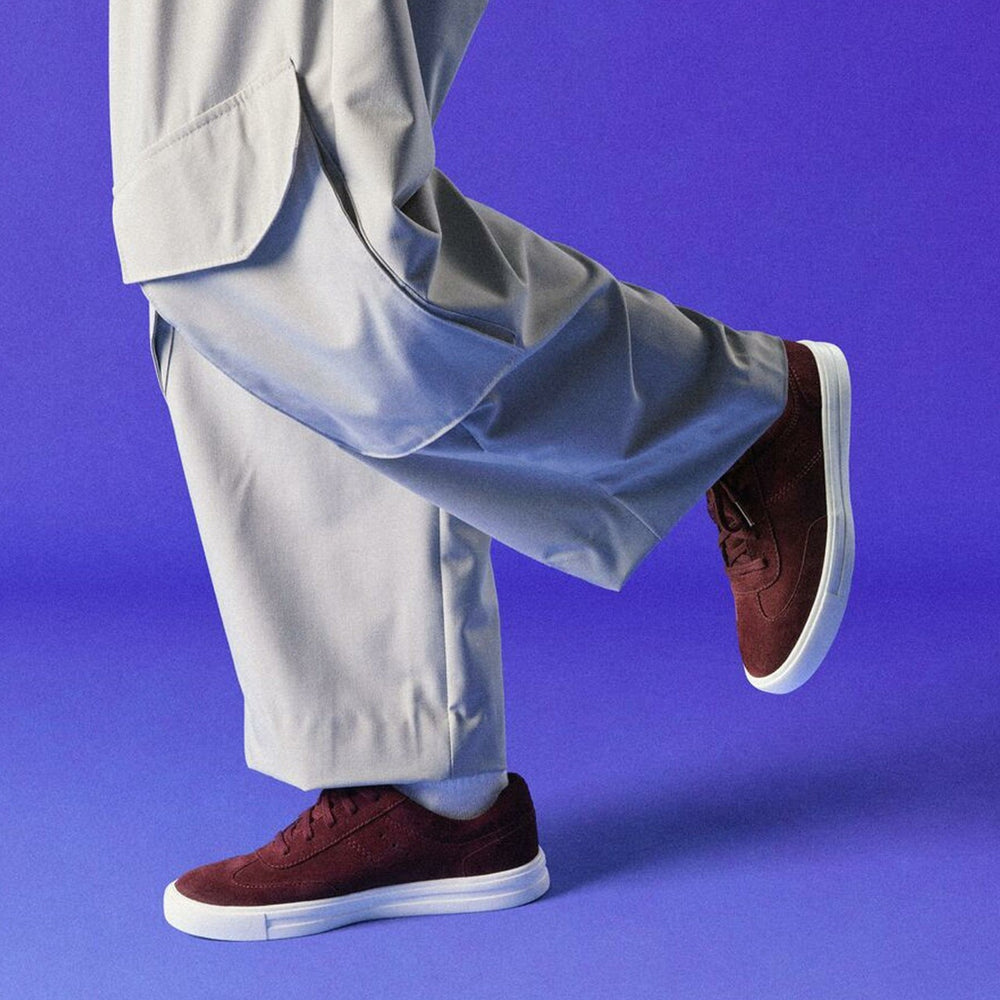 Makea Court Burgundy Suede