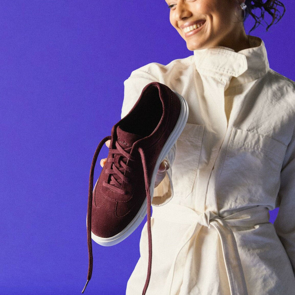 Makea Court Burgundy Suede