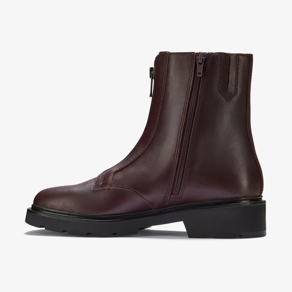 Lauryl Zip Merlot Leather