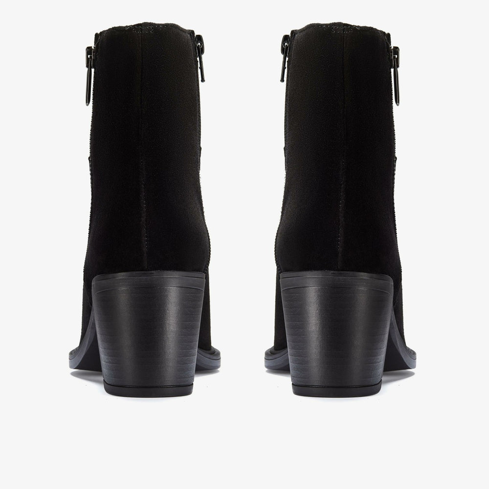 Jesse Zip Black Suede