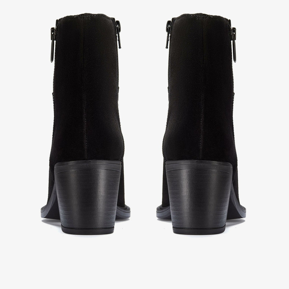 Jesse Zip Black Suede