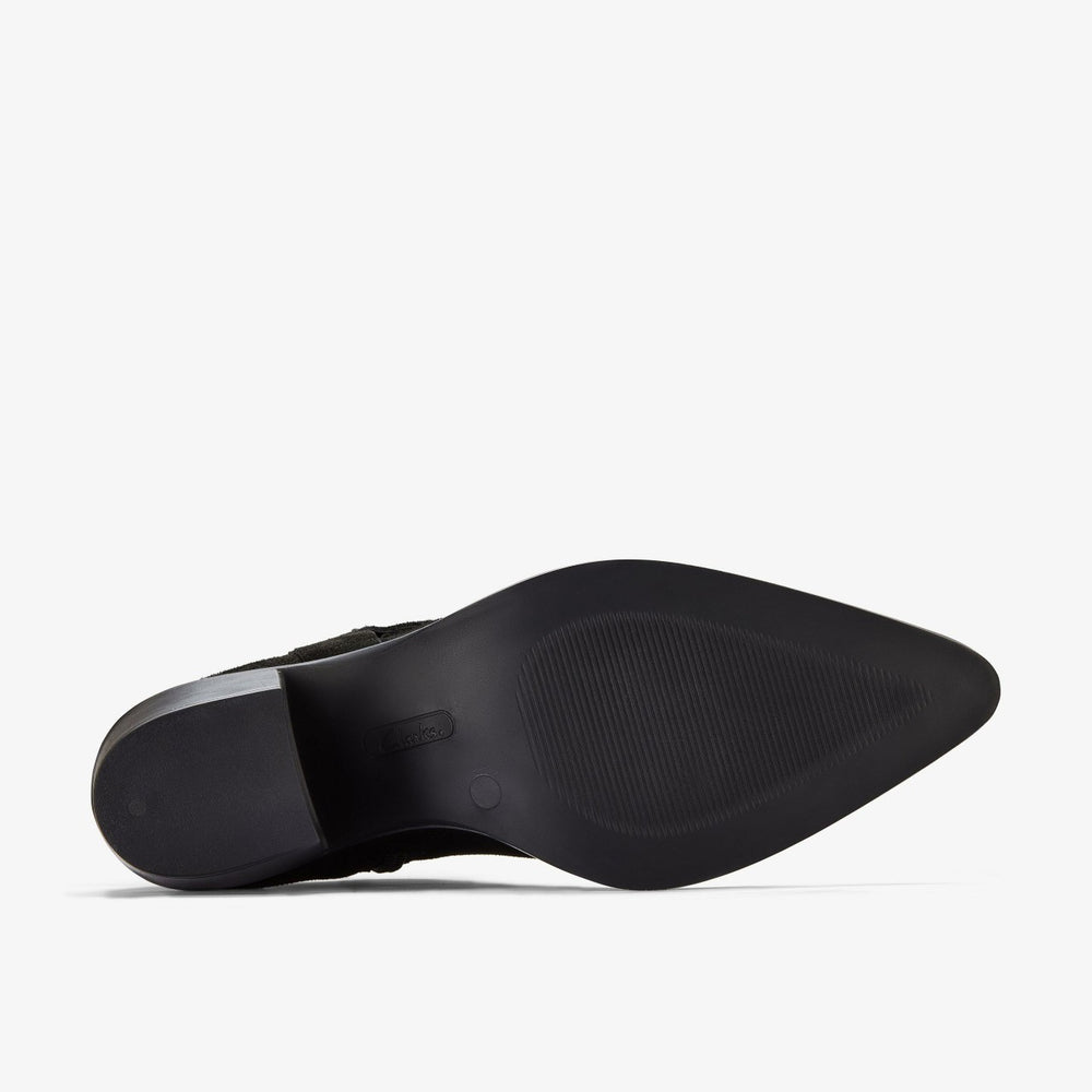 Jesse Buckle Black Suede