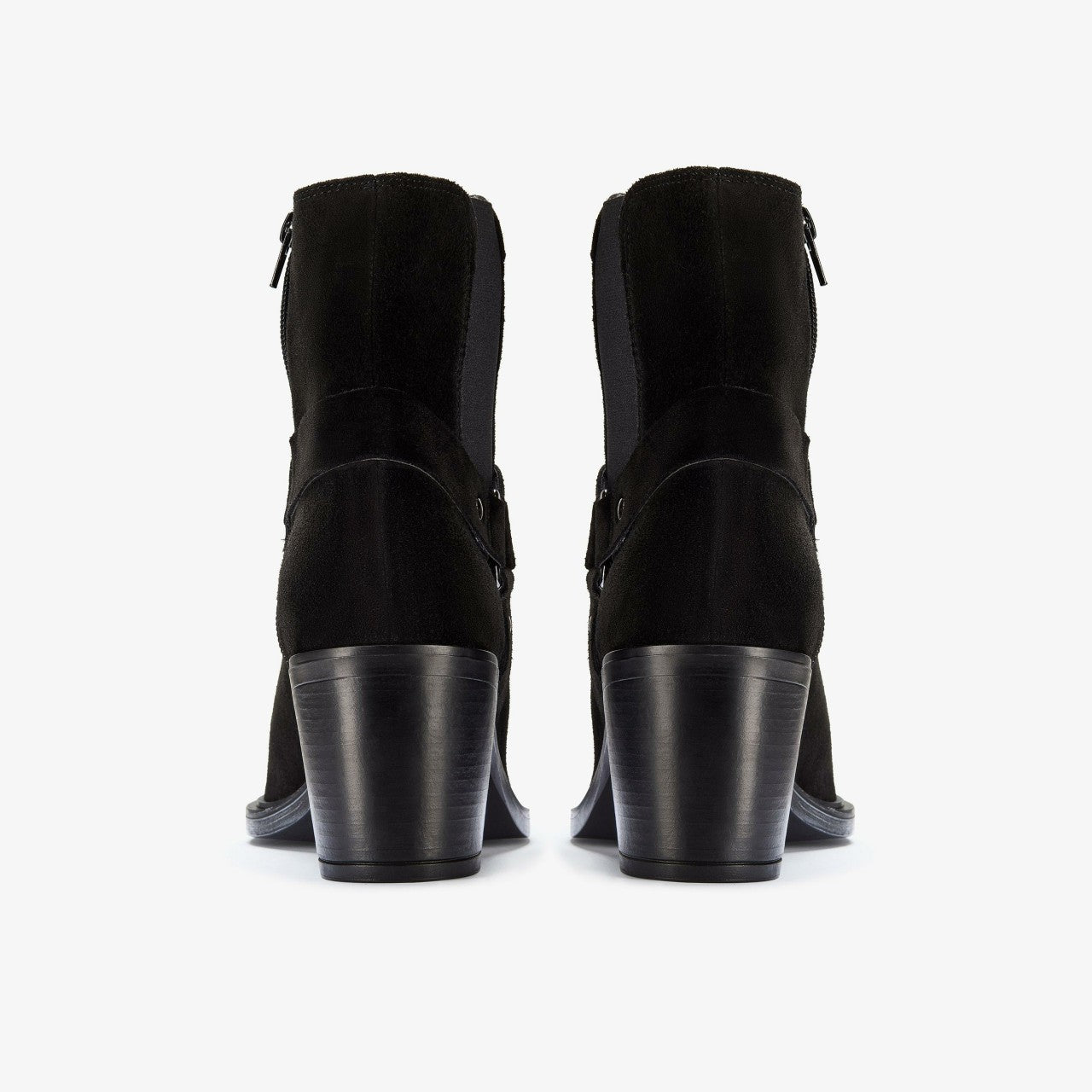 Jesse Buckle Black Suede