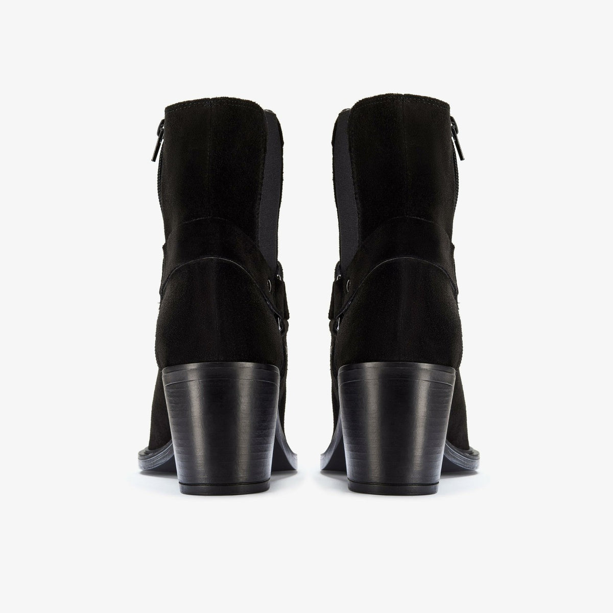 Jesse Buckle Black Suede