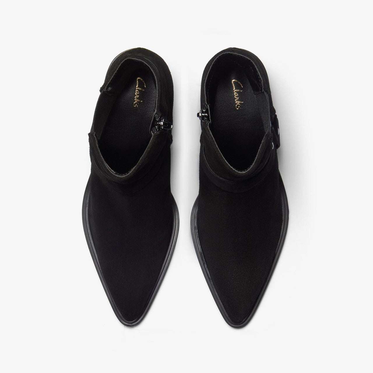 Jesse Buckle Black Suede