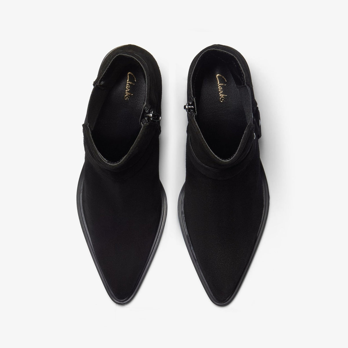 Jesse Buckle Black Suede