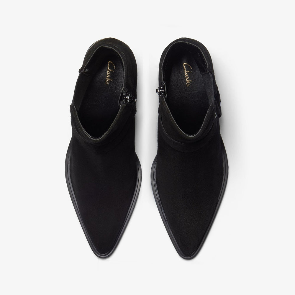 Jesse Buckle Black Suede