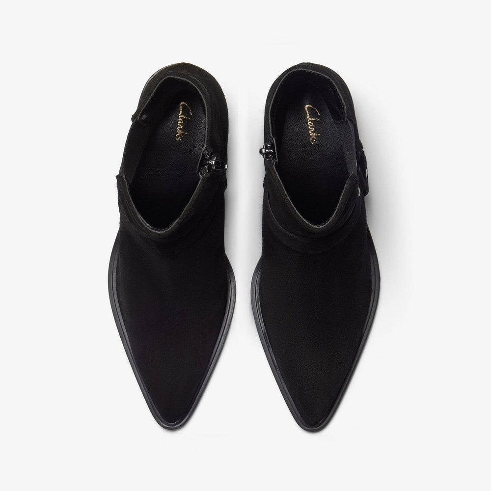 Jesse Buckle Black Suede