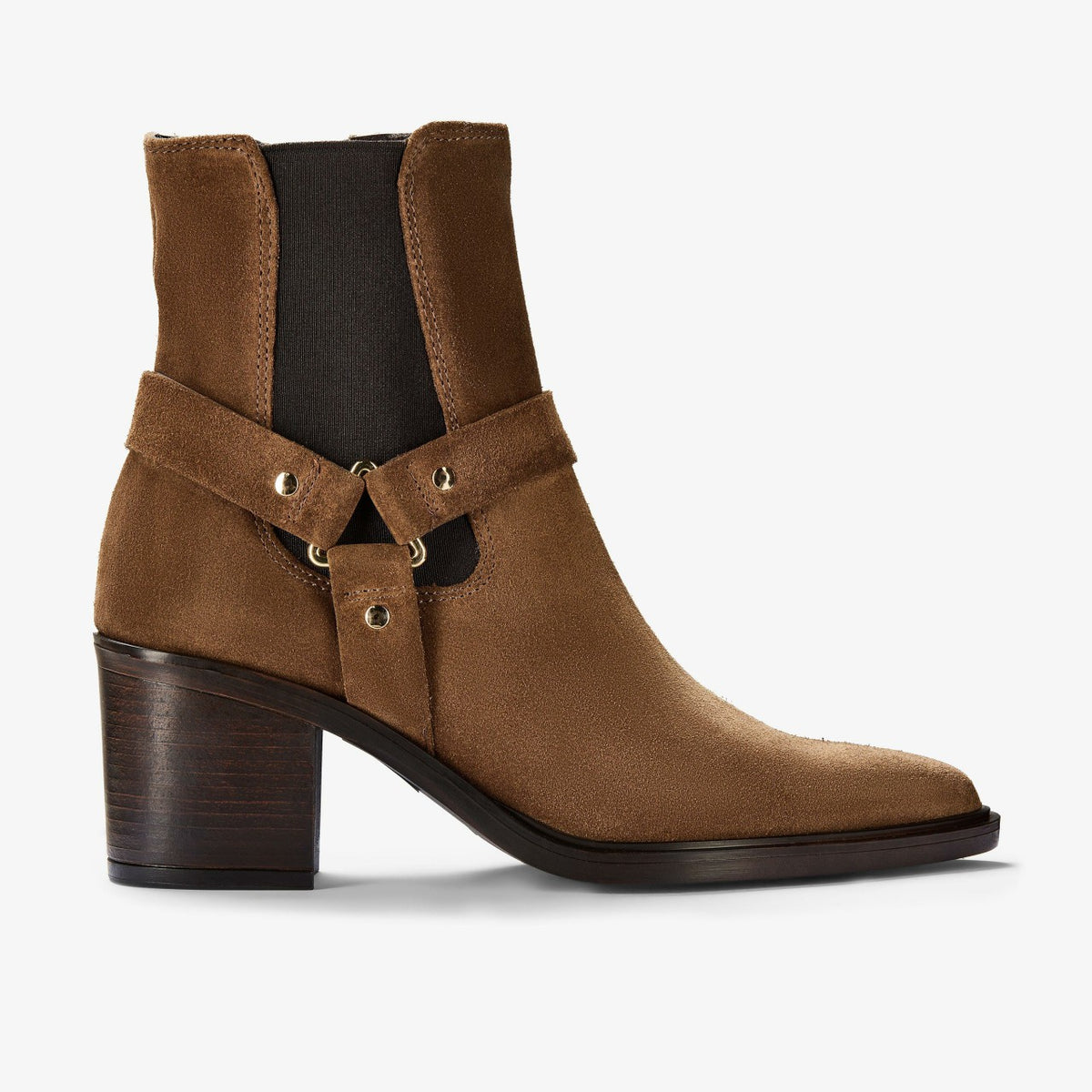 Jesse Buckle Dark Tan Suede