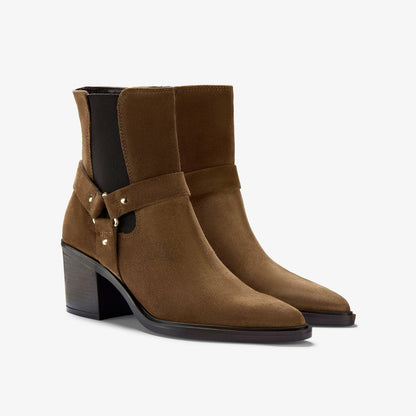 Jesse Buckle Dark Tan Suede