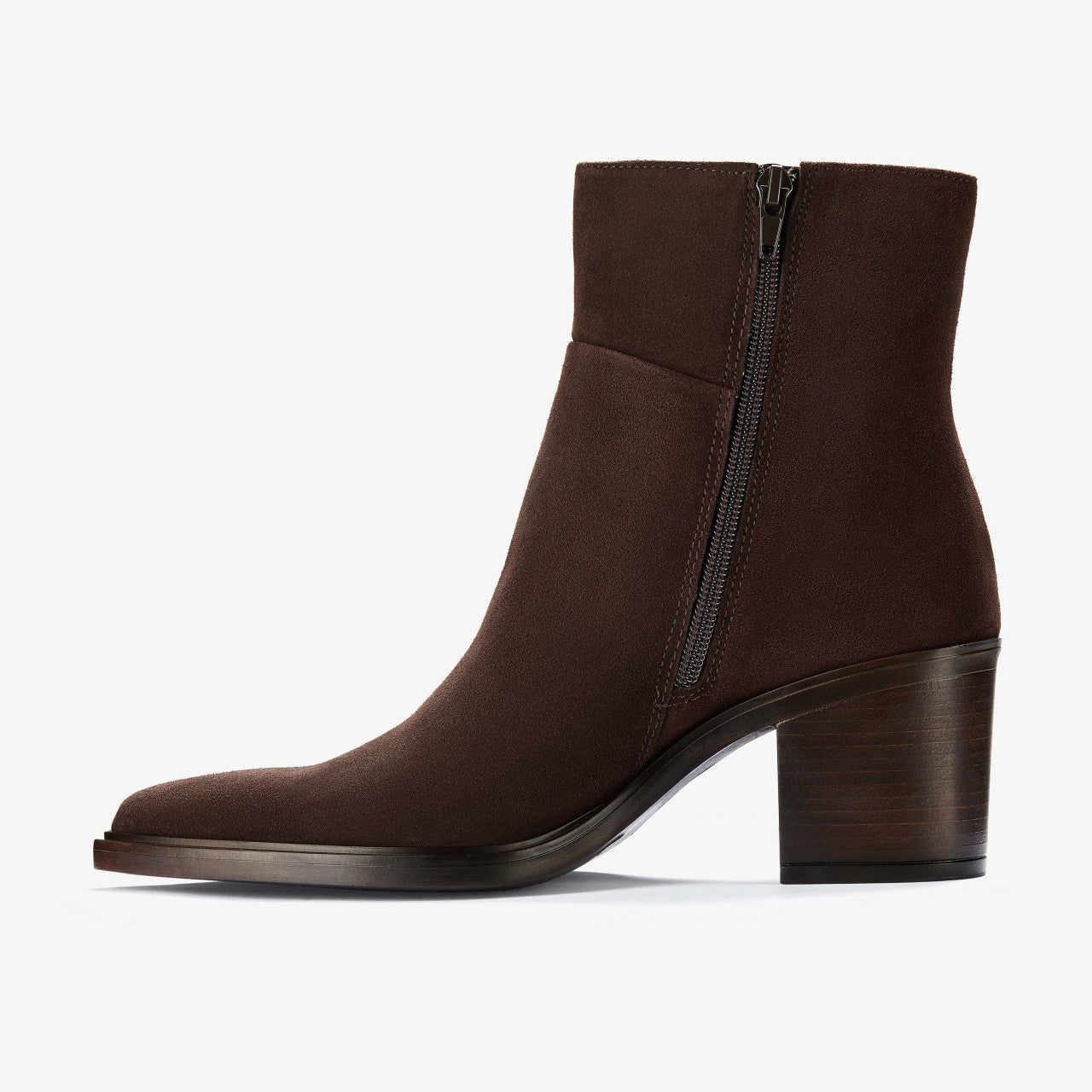 Jesse Zip Dark Brown Suede