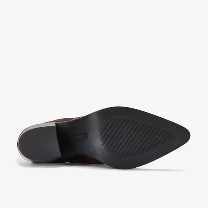 Jesse Zip Dark Brown Suede