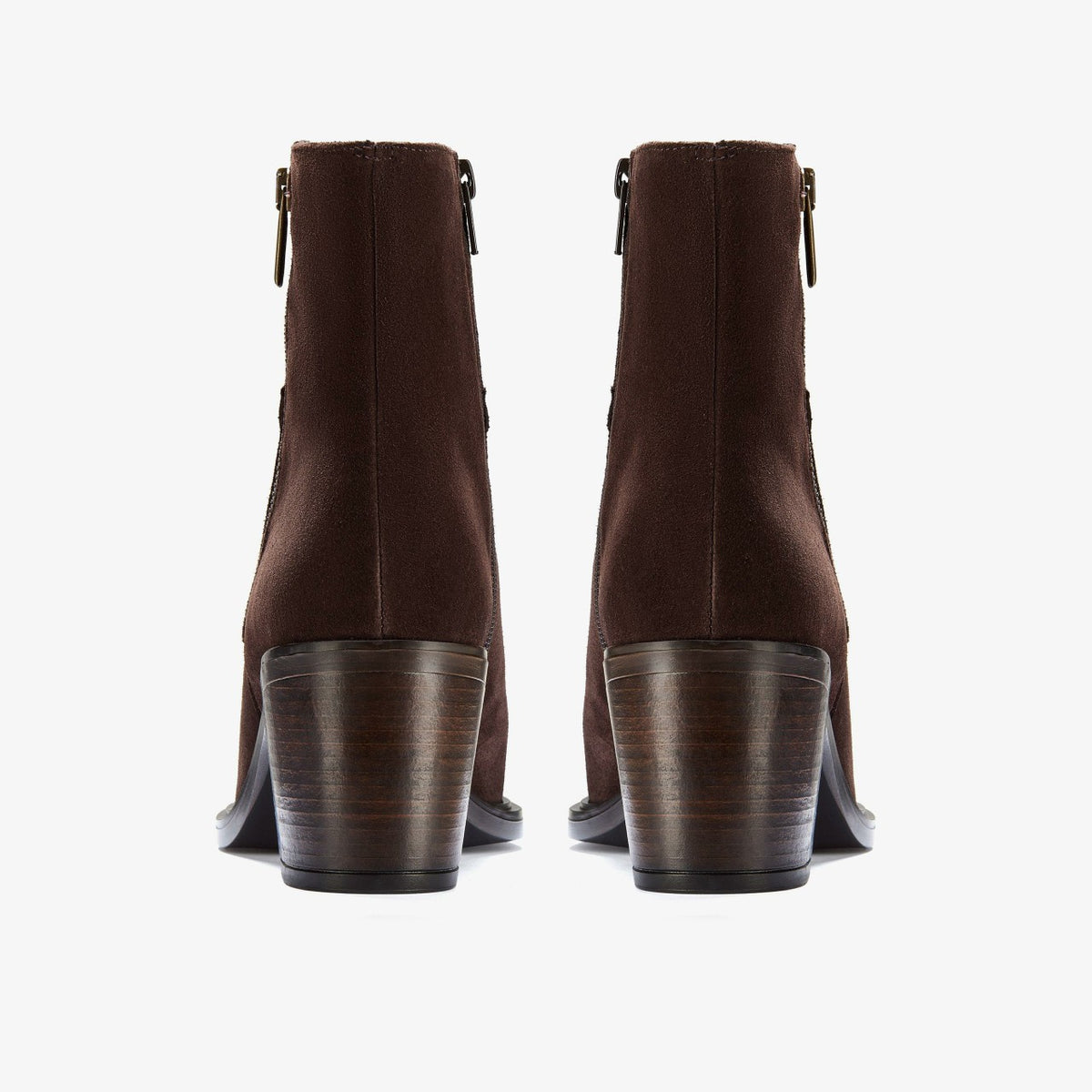 Jesse Zip Dark Brown Suede