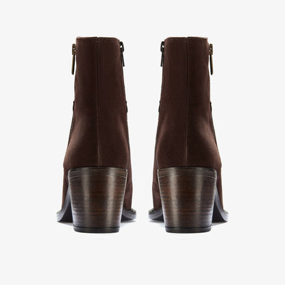 Jesse Zip Dark Brown Suede