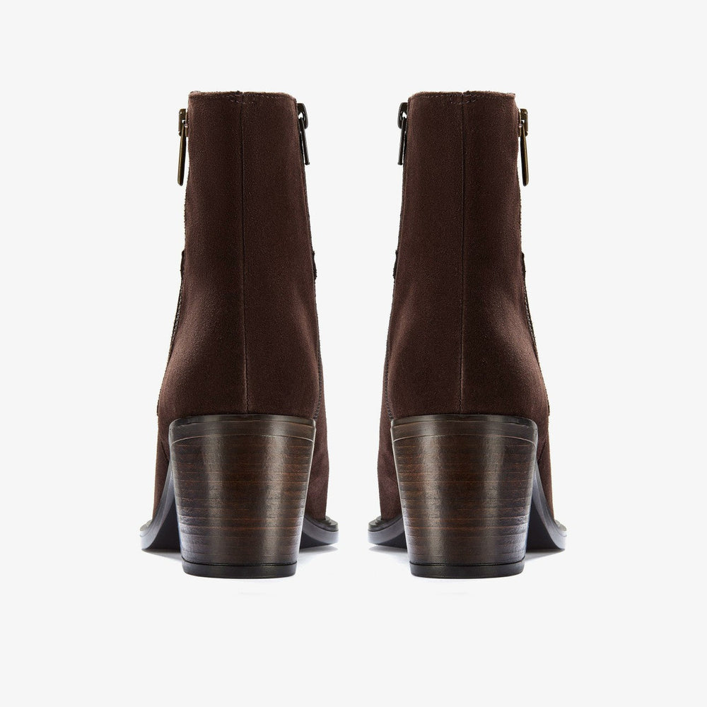 Jesse Zip Dark Brown Suede