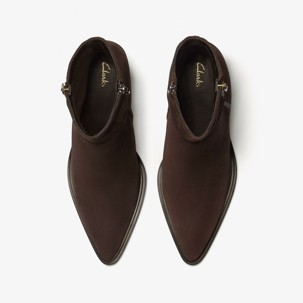 Jesse Zip Dark Brown Suede