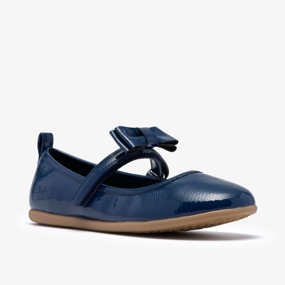 Charm Bow Kid Navy Patent
