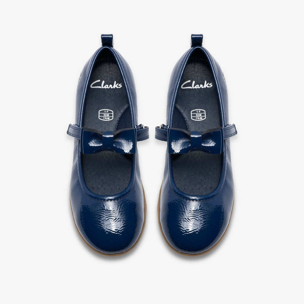 Charm Bow Kid Navy Patent