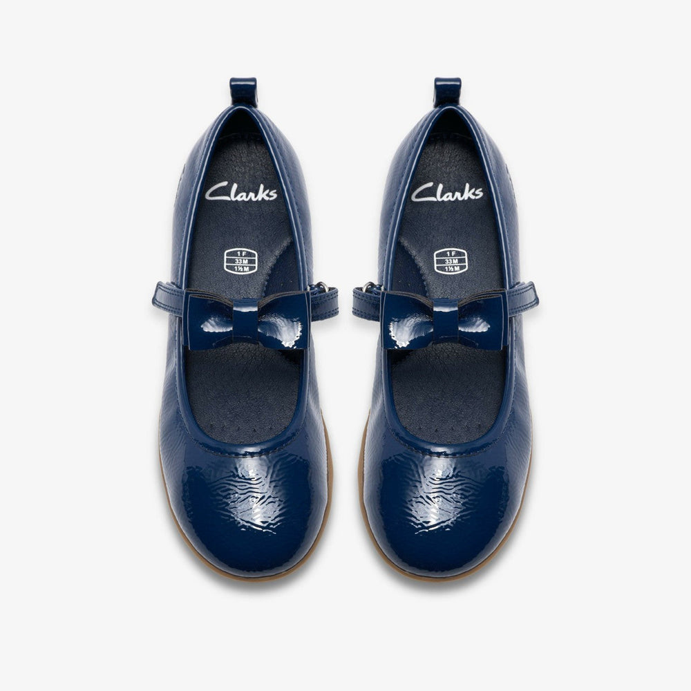 Charm Bow Kid Navy Patent