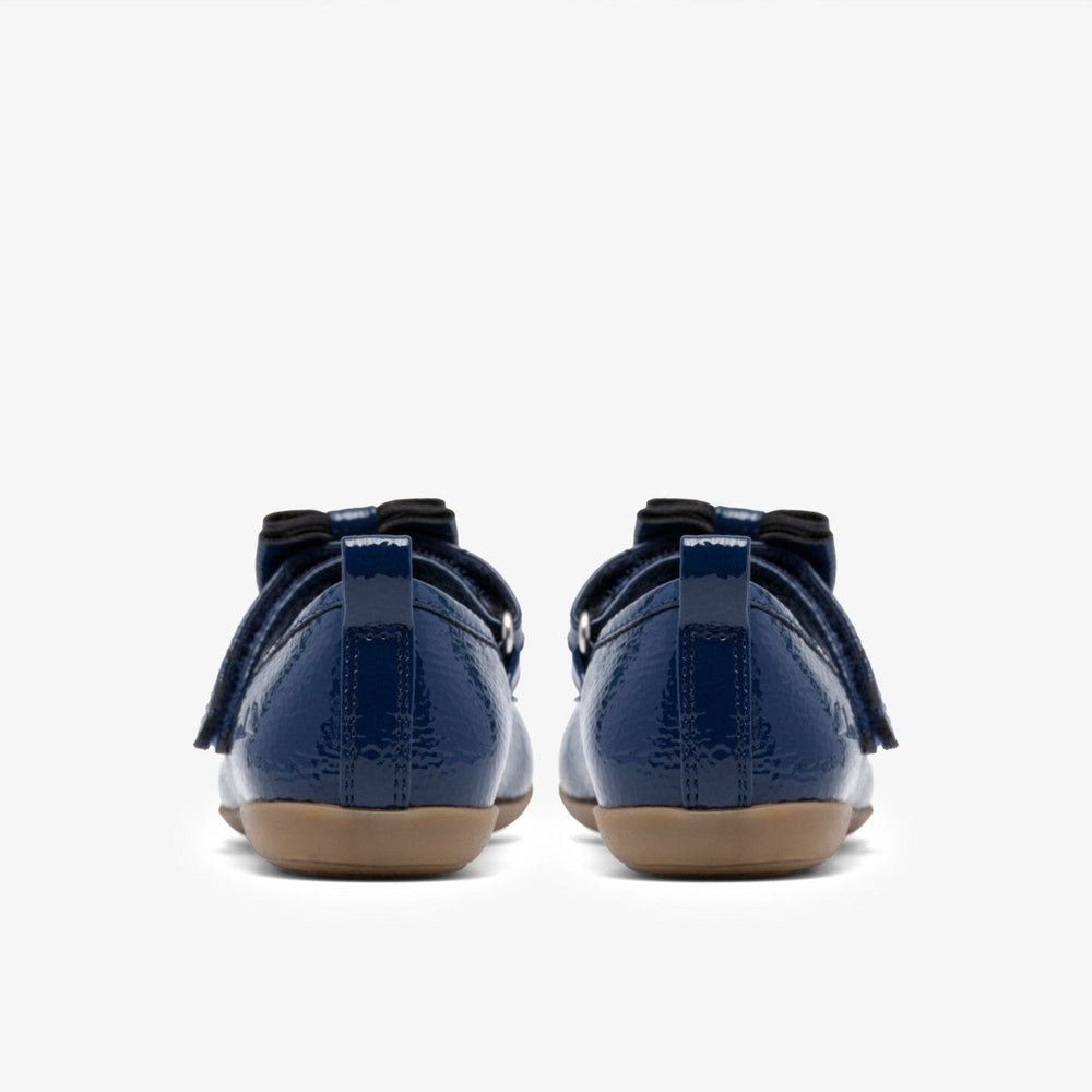 Charm Bow Toddler Navy Patent