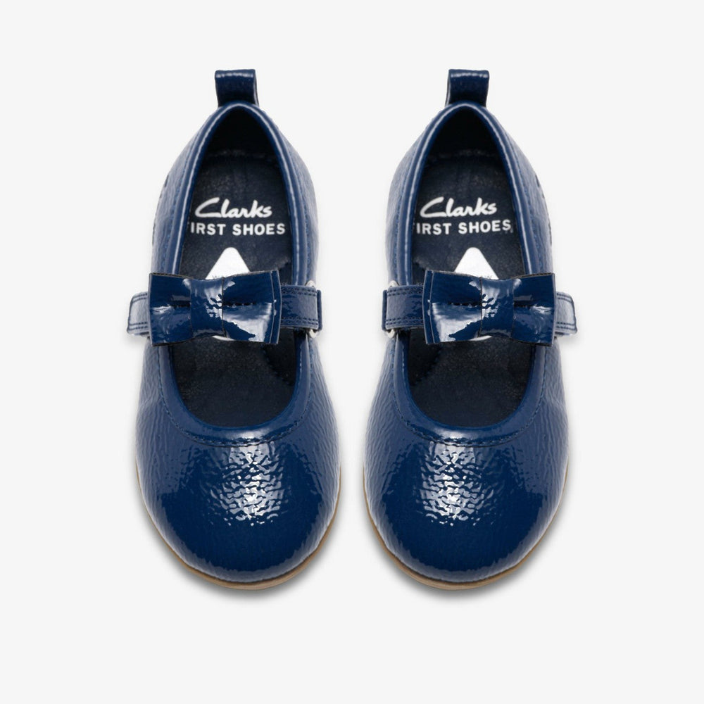 Charm Bow Toddler Navy Patent