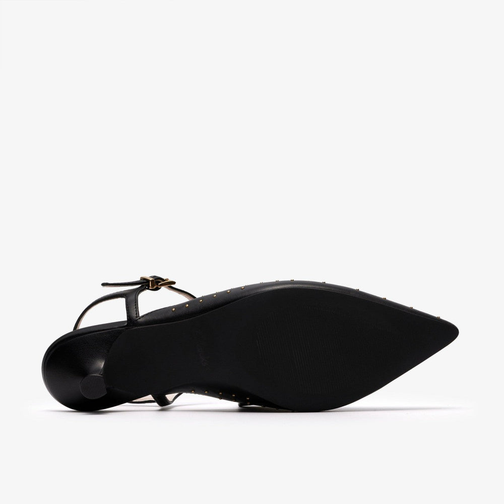 Pisa Stud Black Leather